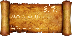Bánász Tilla névjegykártya